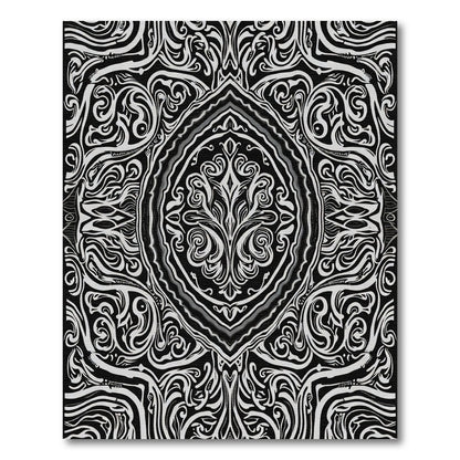 Monochromatic Abstract Organic Swirl Rug