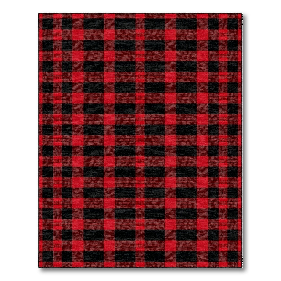 Red Black Checkered Area Rug