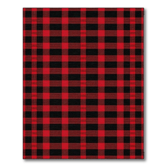 Red Black Checkered Area Rug