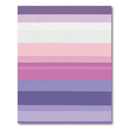 Subtle Purple Pink Gradient Stripes Rug