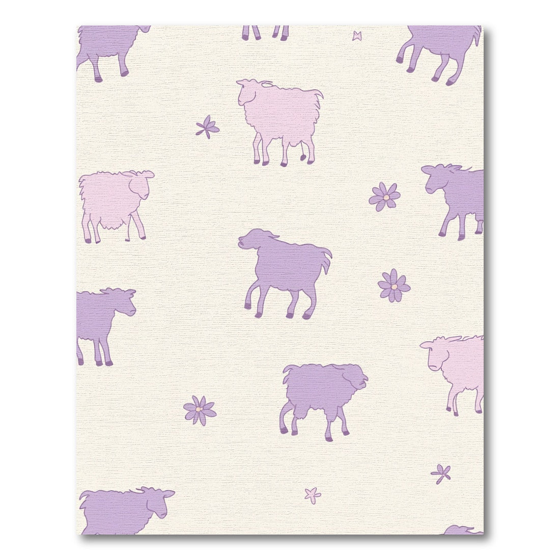 Pastel Lavender Sheep Field Bloom Rug