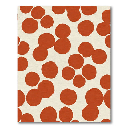 Burnt Orange Dots Abstract Composition Rug