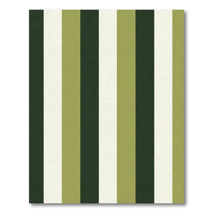 Deep Forest Green Gold Stripes Rug