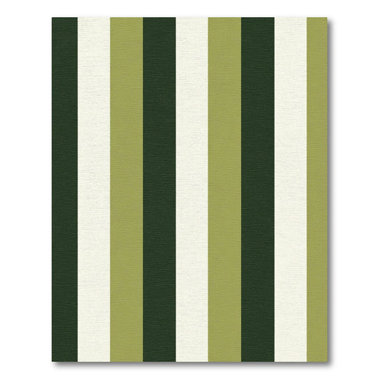 Deep Forest Green Gold Stripes Rug