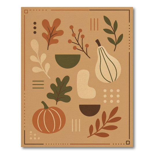 Abstract Autumn Harvest Area Rug