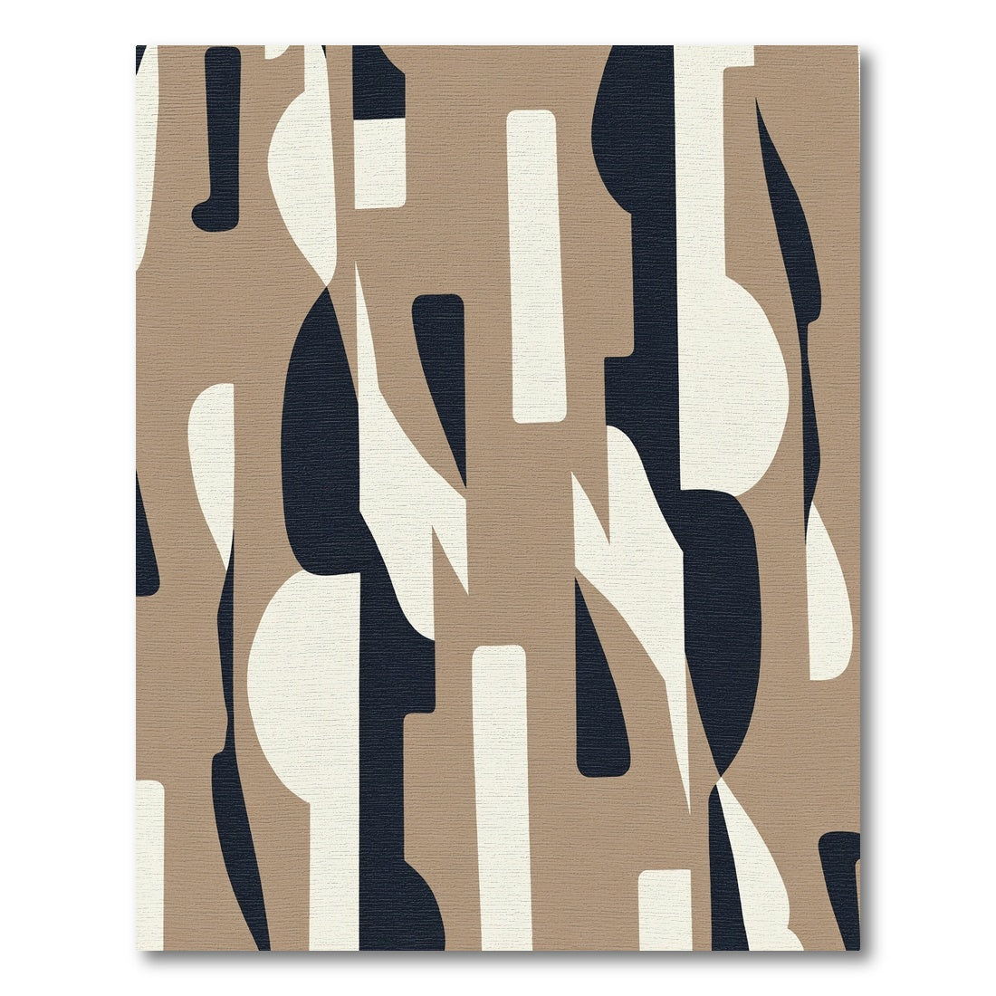 Neutral Abstract Shapes Overlap Rug
