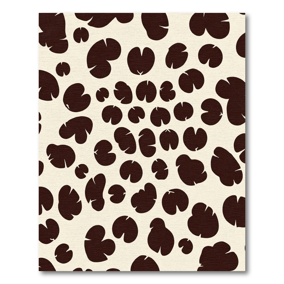 Brown Spotted Cream Art Rug