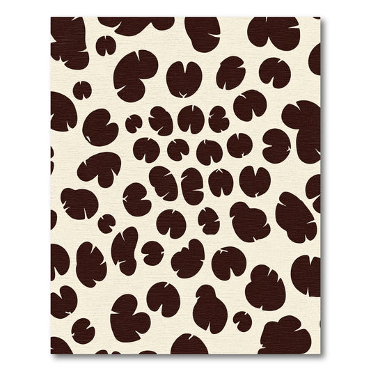 Brown Spotted Cream Art Rug