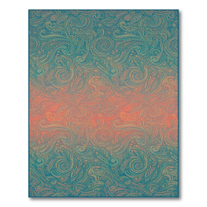Boho Chic Paisley Swirl Area Rug