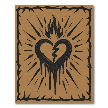 Distressed Broken Heart Area Rug