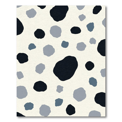 Abstract Black Gray Cloud Scatter Rug