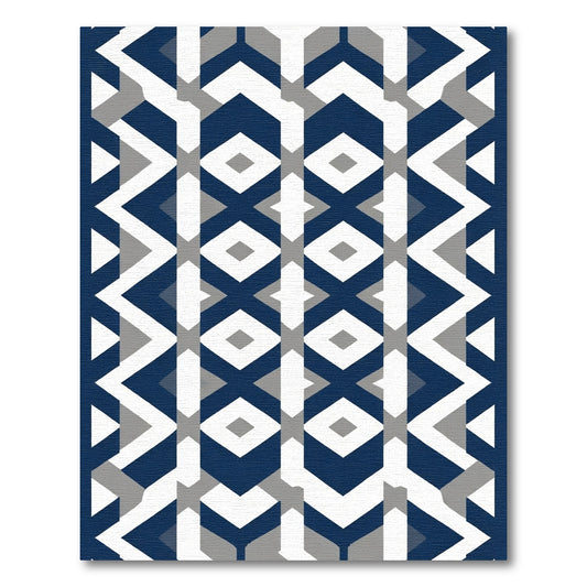 Geometric Diamond And Chevron Rug