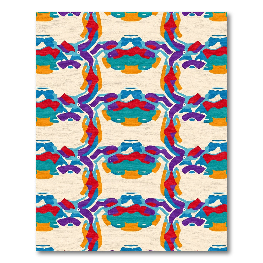 Vivid Abstract Organic Composition Rug