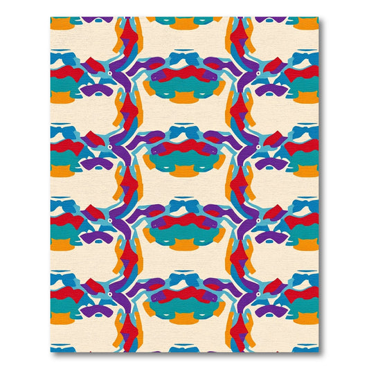 Vivid Abstract Organic Composition Rug