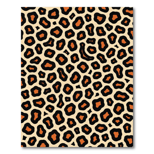 Beige Orange Animal Spots Rug