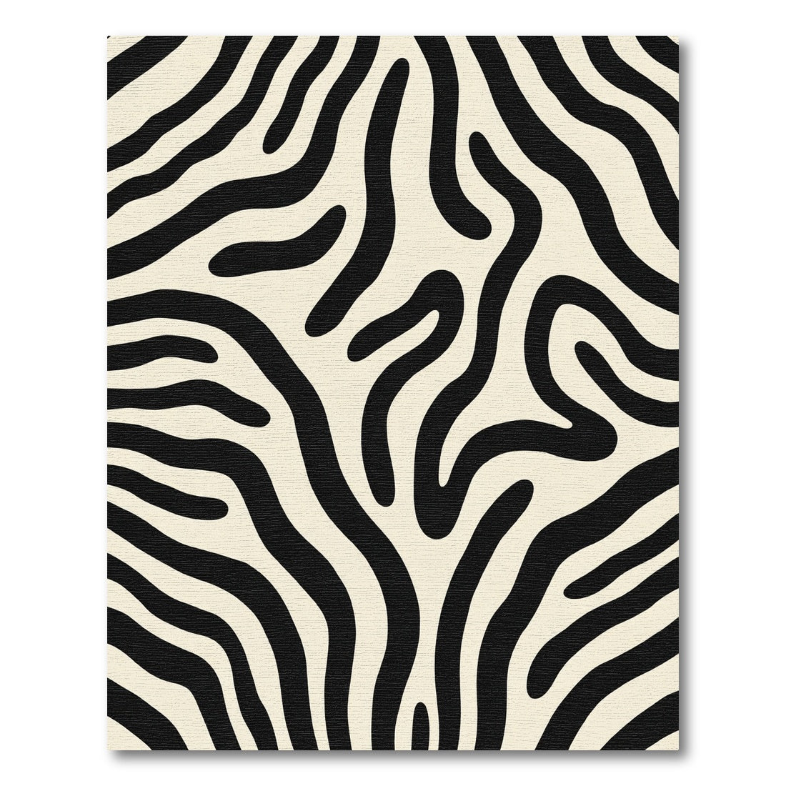 Cream Black Organic Stripe Rug