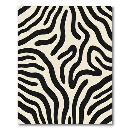 Cream Black Organic Stripe Rug