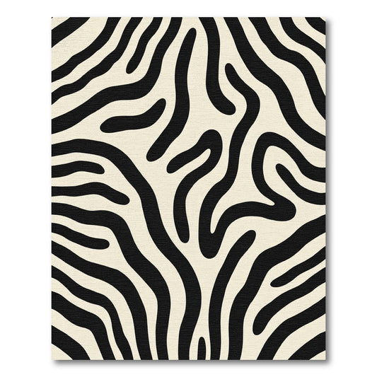 Cream Black Organic Stripe Rug