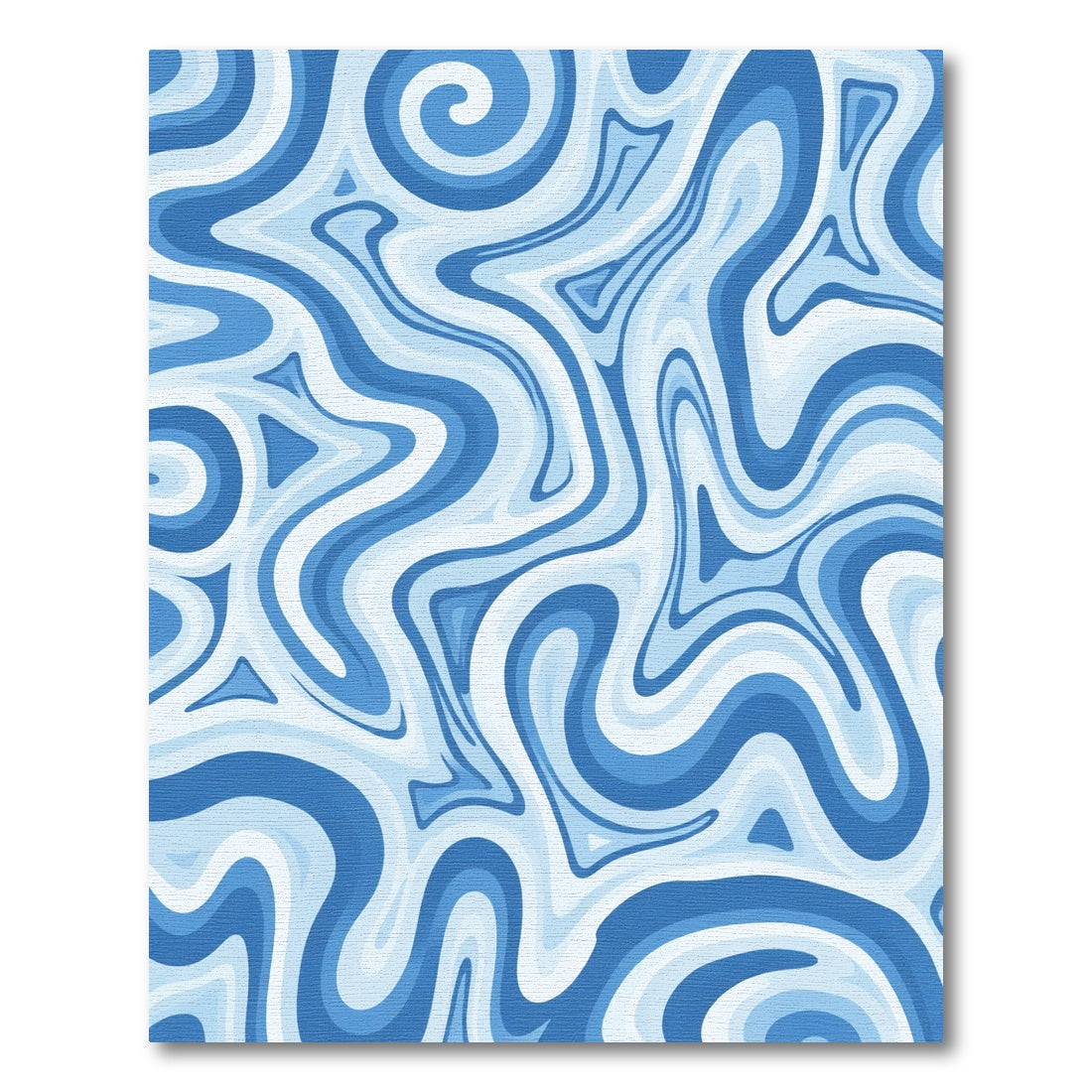 Waves Blue Swirl Abstract Rug