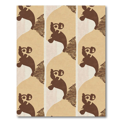 Brown And Beige Abstract Animal Repeat Rug