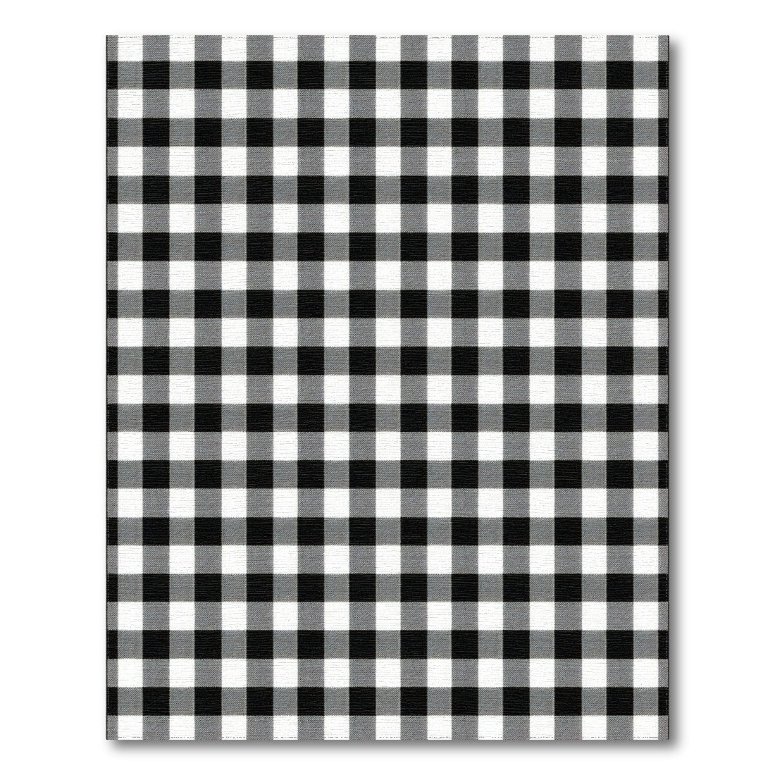 Black and White Geometric Modern Black and White Checkered Area Rug