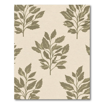 Earthy Green Branch Repeat Rug