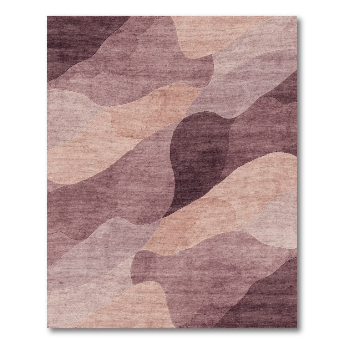 ODIKA Purple Abstract Wave Area Rug