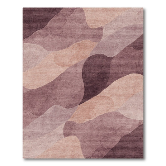 ODIKA Purple Abstract Wave Area Rug