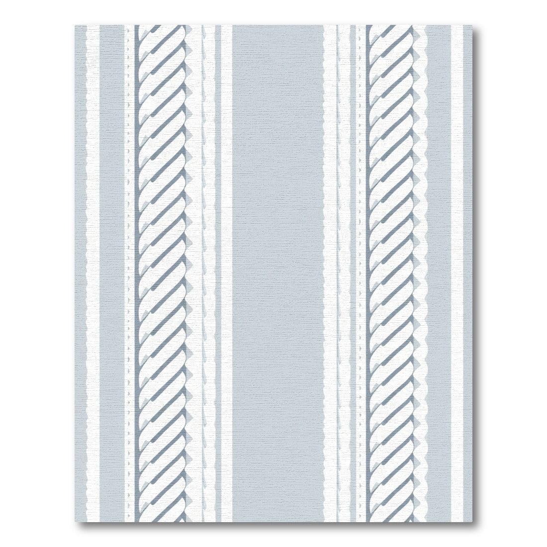 Soft Blue Rope Stripe Rug