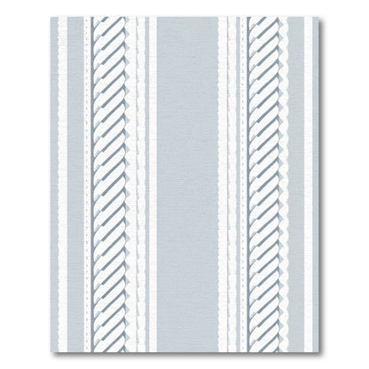 Soft Blue Rope Stripe Rug