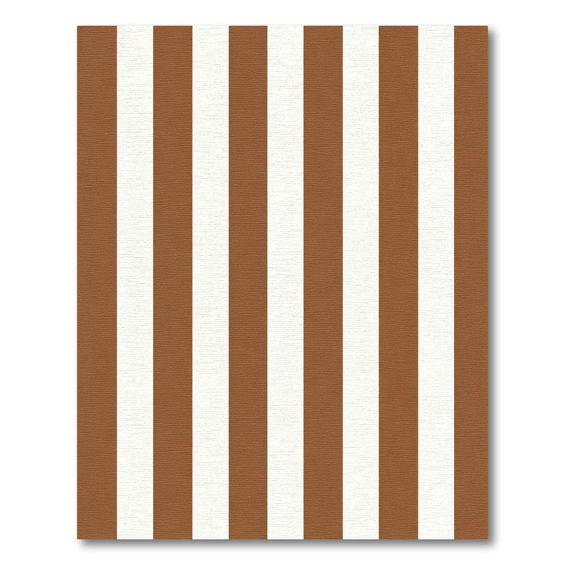 Classic Brown White Vertical Stripes Rug