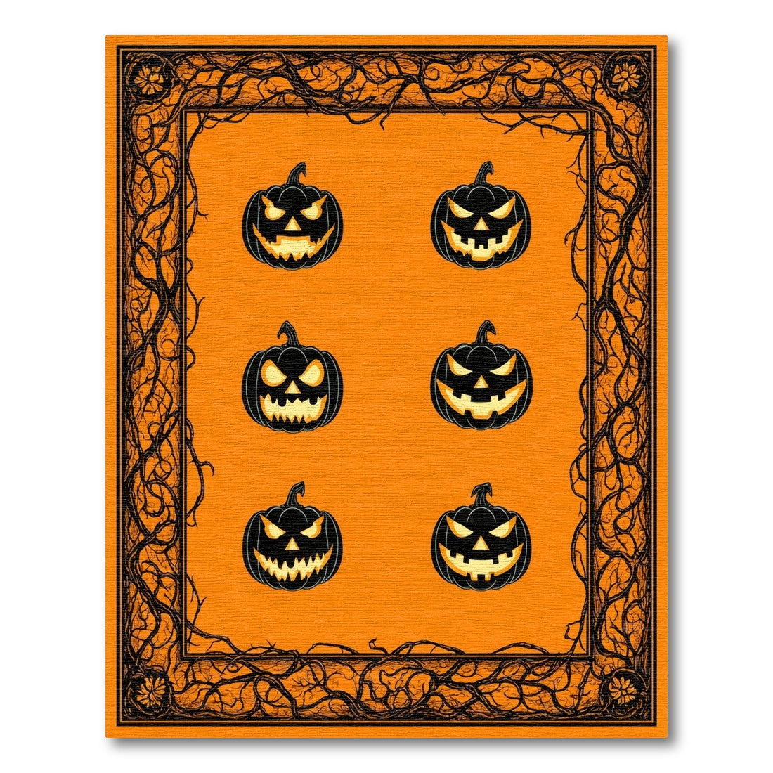 Jack-o'-Lantern Halloween Orange Area Rug