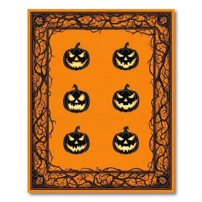 Jack-o'-Lantern Halloween Orange Area Rug