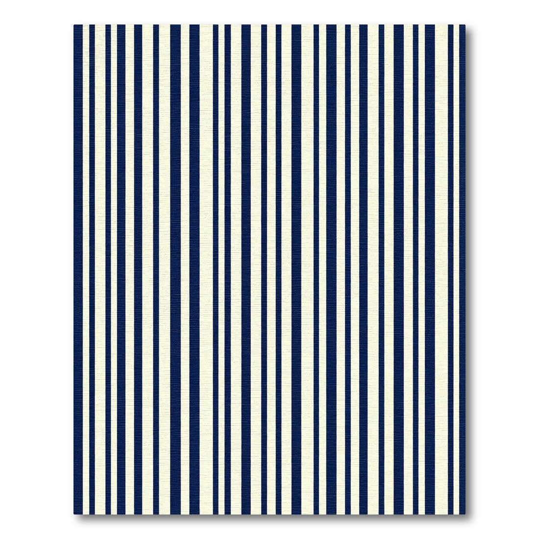 Cream Navy Vertical Stripe Rug