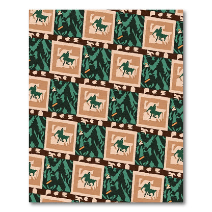 Earth Tones Horse Medallion Rug