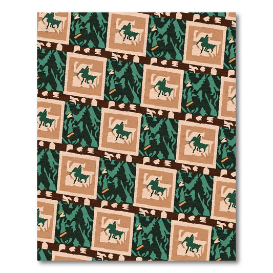 Earth Tones Horse Medallion Rug