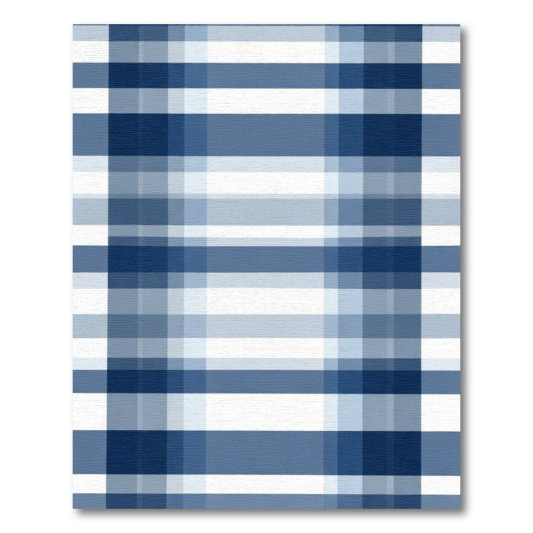 Classic Navy Blue Tartan Check Rug