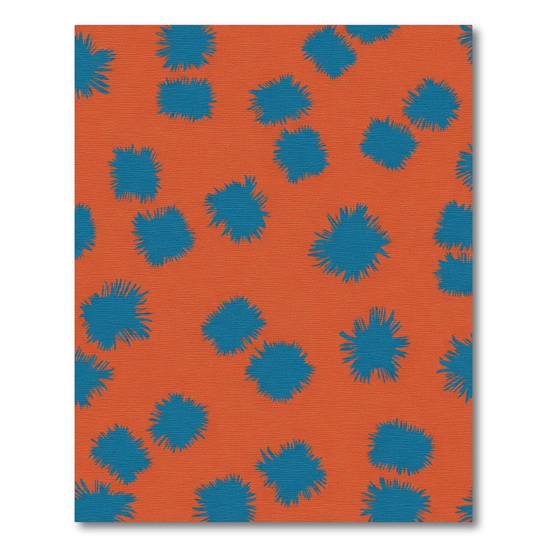 Orange Teal Abstract Splatter Rug
