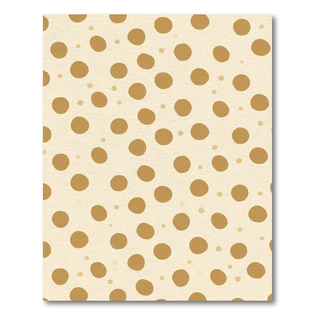Golden Brown Gingham Circles Rug