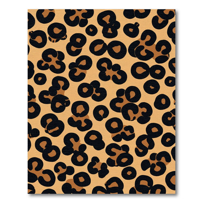 Golden Tan Leopard Spots Rug