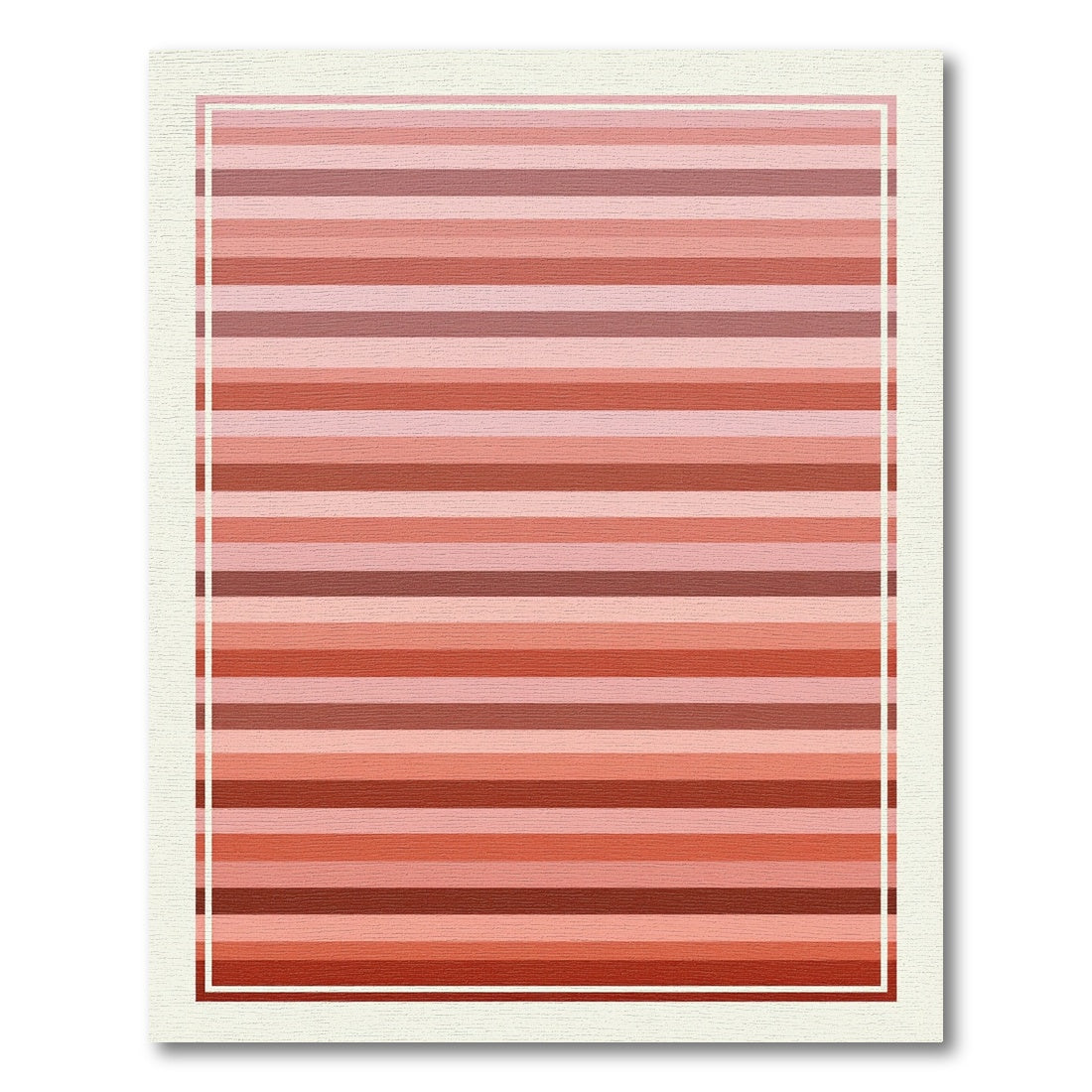Terracotta Horizontal Stripe Gradient Rug