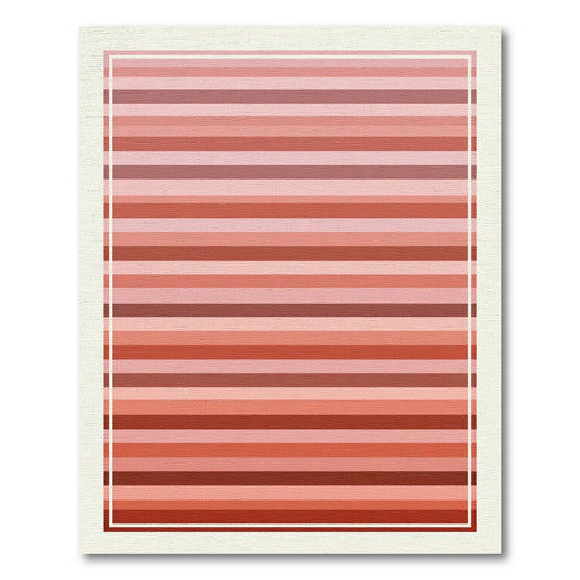 Terracotta Horizontal Stripe Gradient Rug
