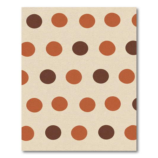 Earthy Brown Polka Dot Circles Rug