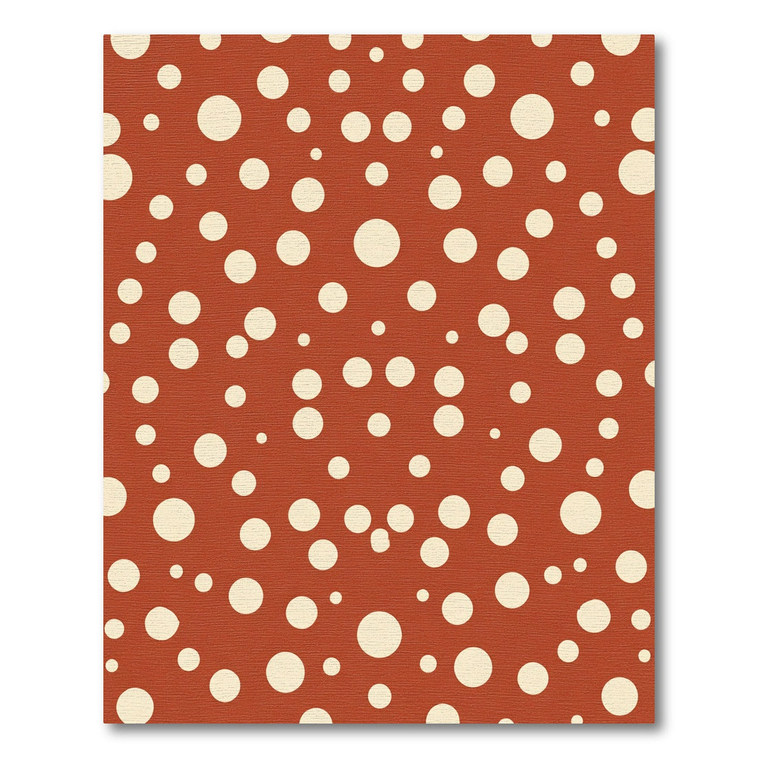 Terracotta Cream Speckled Circle Field Rug