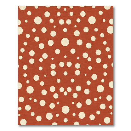 Terracotta Cream Speckled Circle Field Rug