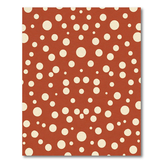 Terracotta Cream Speckled Circle Field Rug