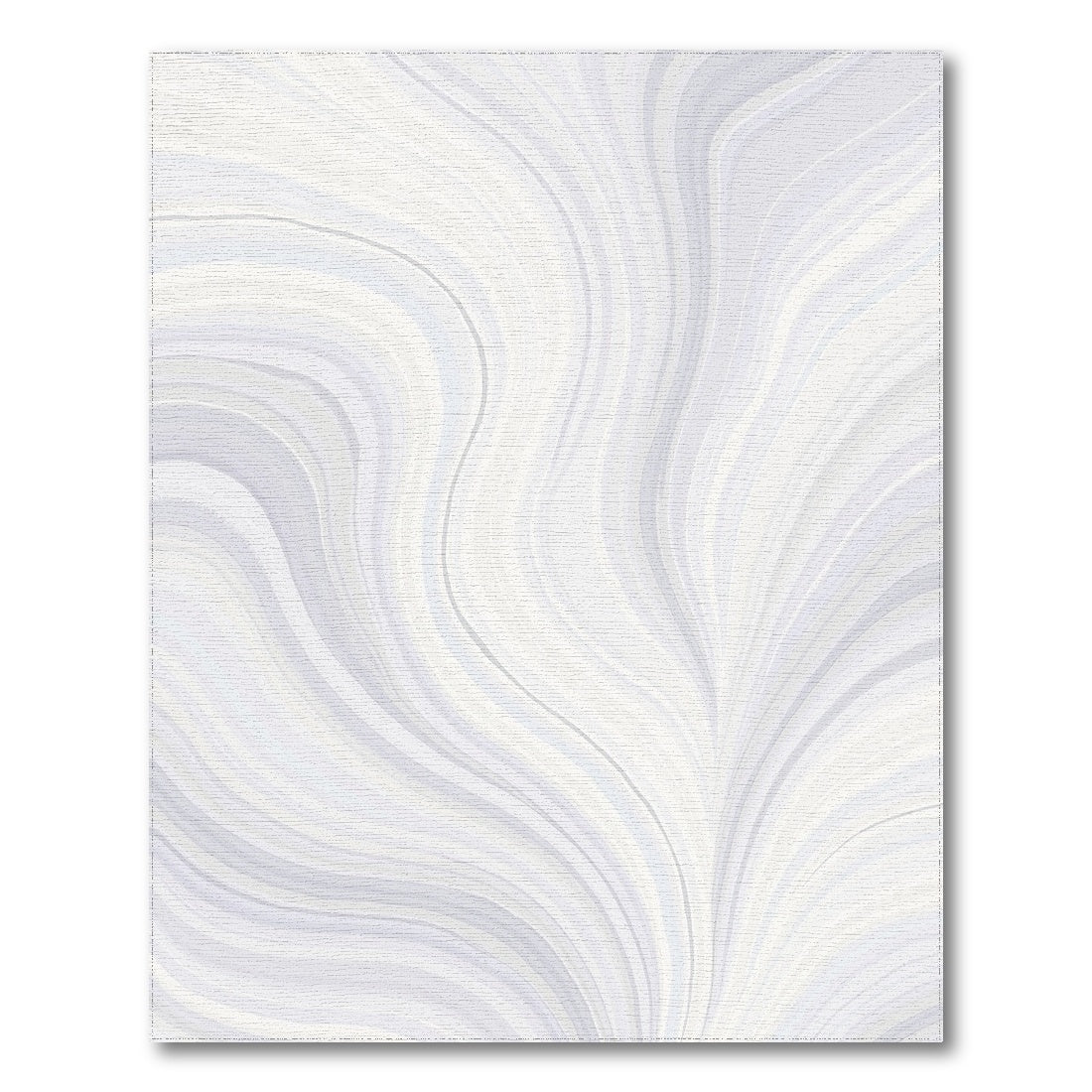 Abstract Gray Flowing Waves Rug