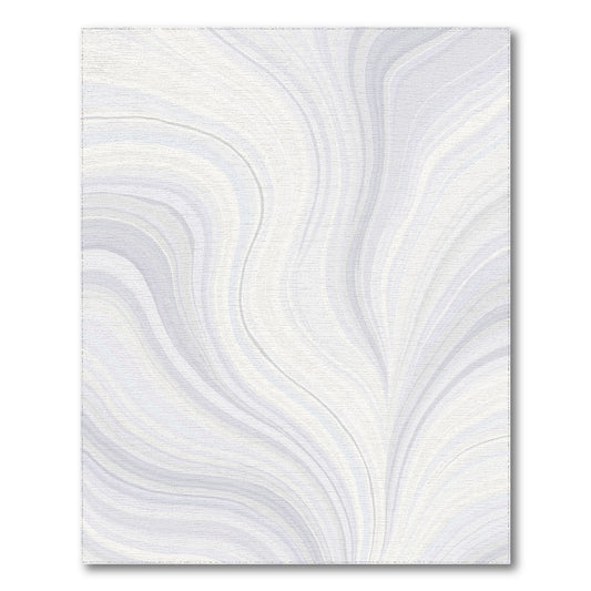 Abstract Gray Flowing Waves Rug