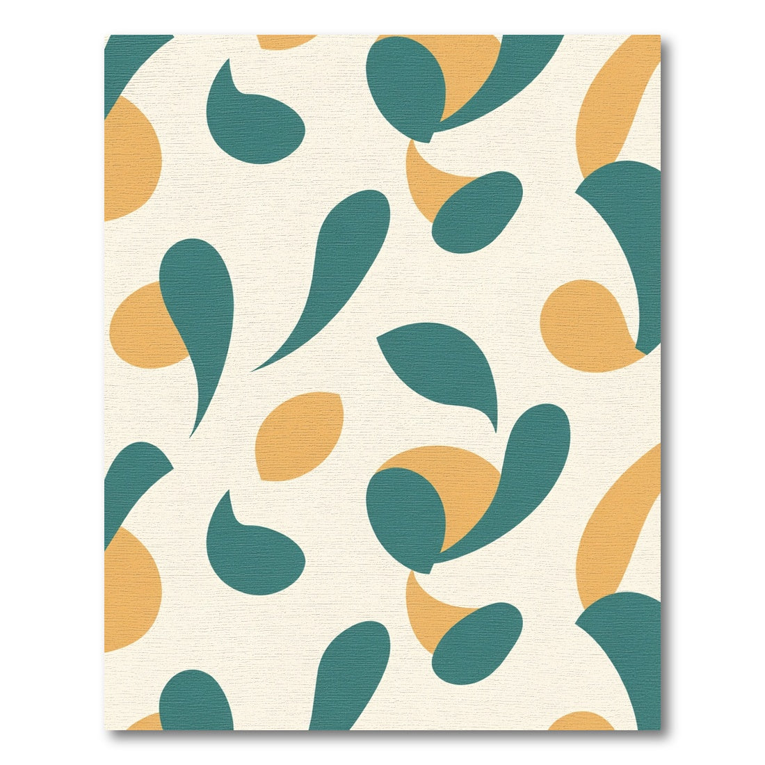 Teal Yellow Blob Abstract Harmony Rug