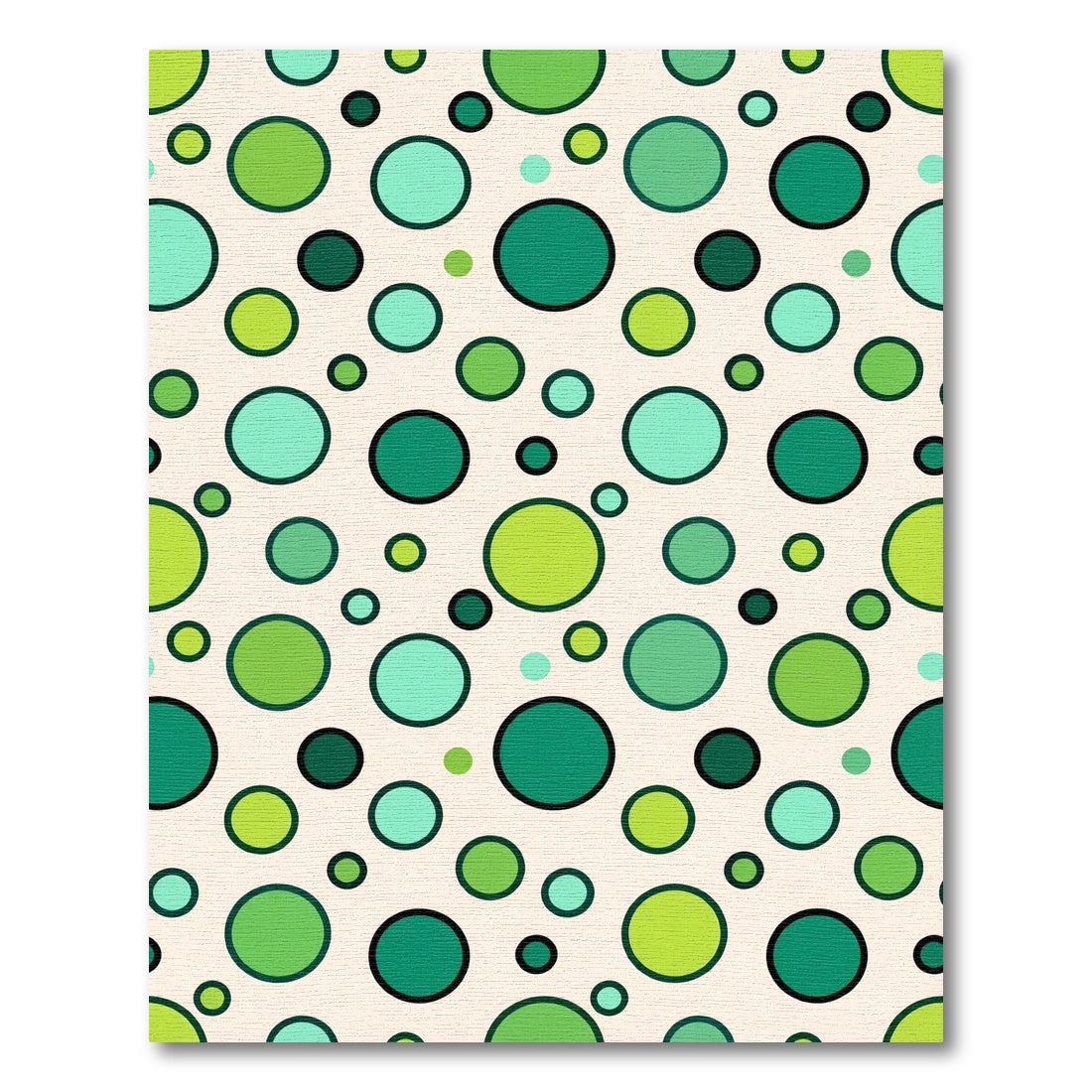 Emerald green polka dot scattered Rug